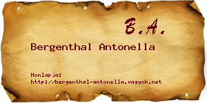 Bergenthal Antonella névjegykártya